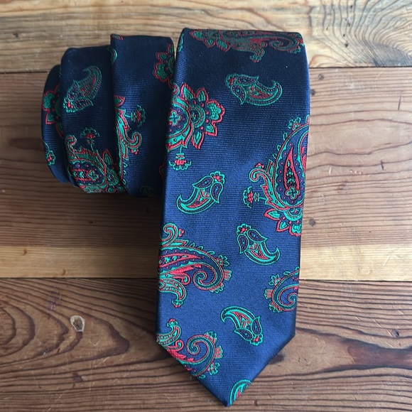 MAUS & HOFFMAN LUXURY PRINTED SILK TIE